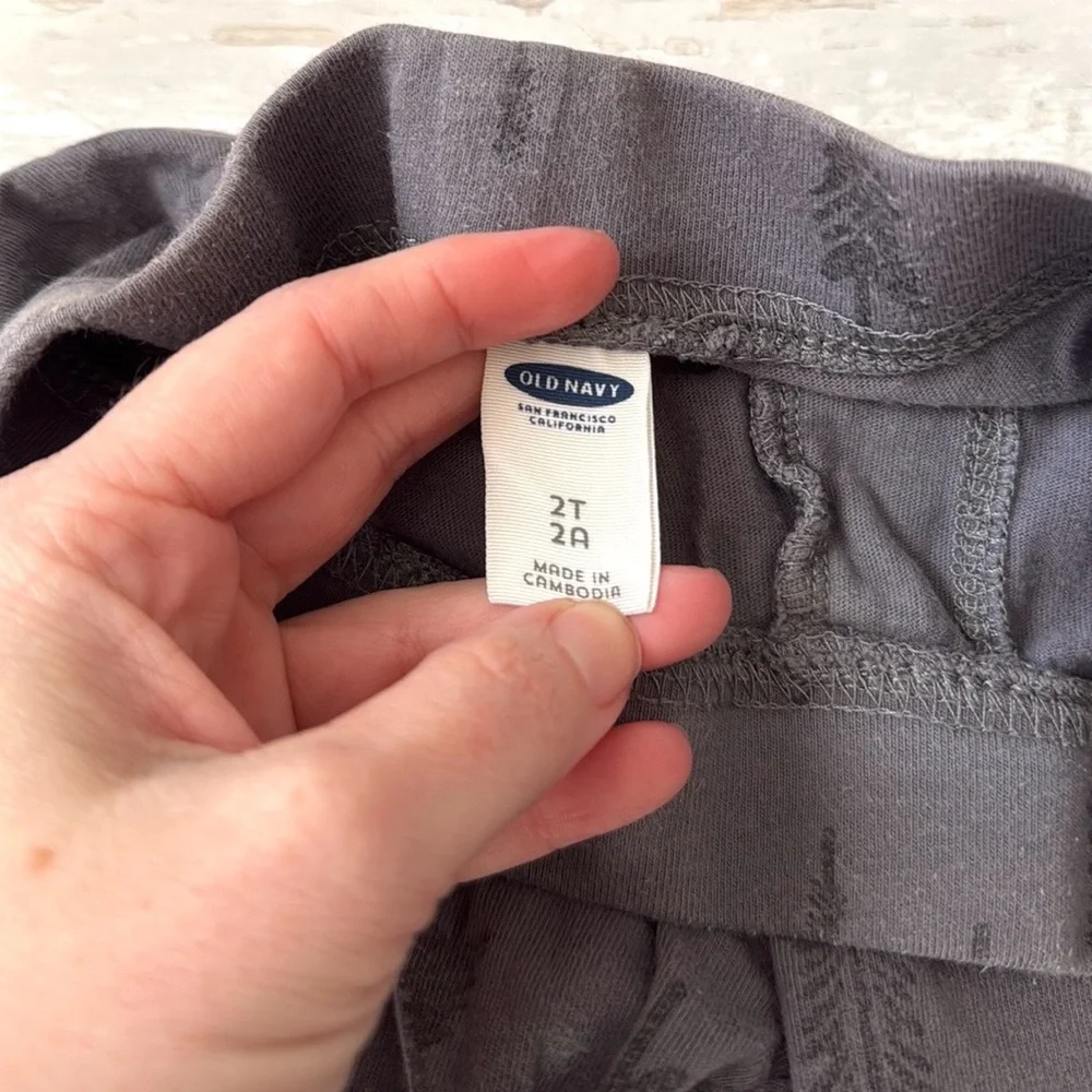 Old Navy 2T Boys Joggers Sweatpants Leggings Pants Gray Kids Toddler